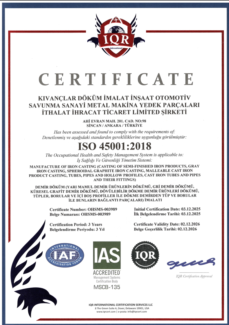 ISO 45001 Belgesi